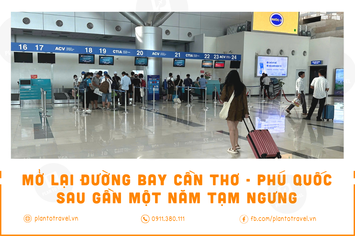 Cuối tháng 10 mở lại đường bay Cần Thơ - Phú Quốc sau gần một năm tạm ngưng