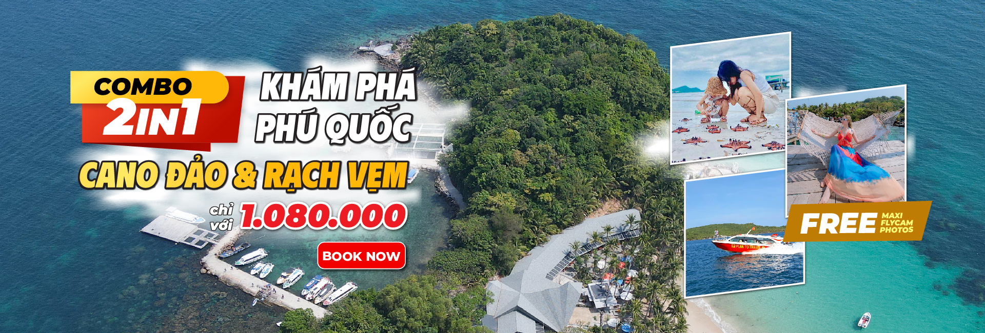 Combo tour cano đảo và tour Rạch Vẹm Phú Quốc