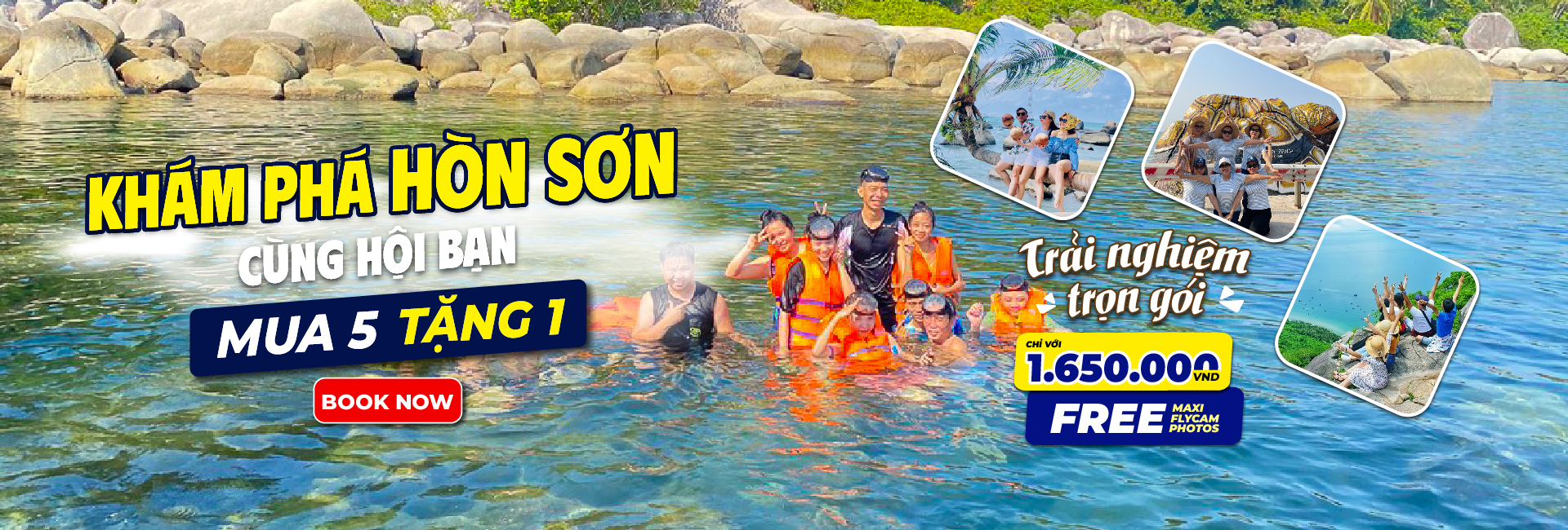 Tour hòn Sơn mua 5 tặng 1