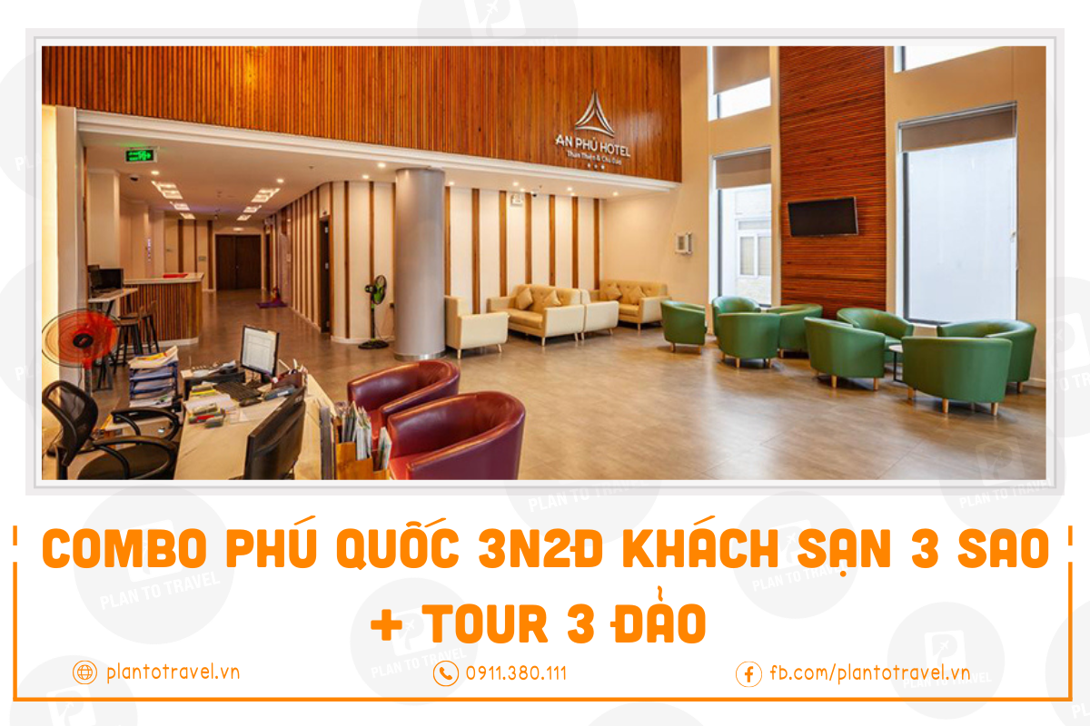 Combo Phú Quốc 3N2Đ khách sạn 3* + Tour 3 đảo
