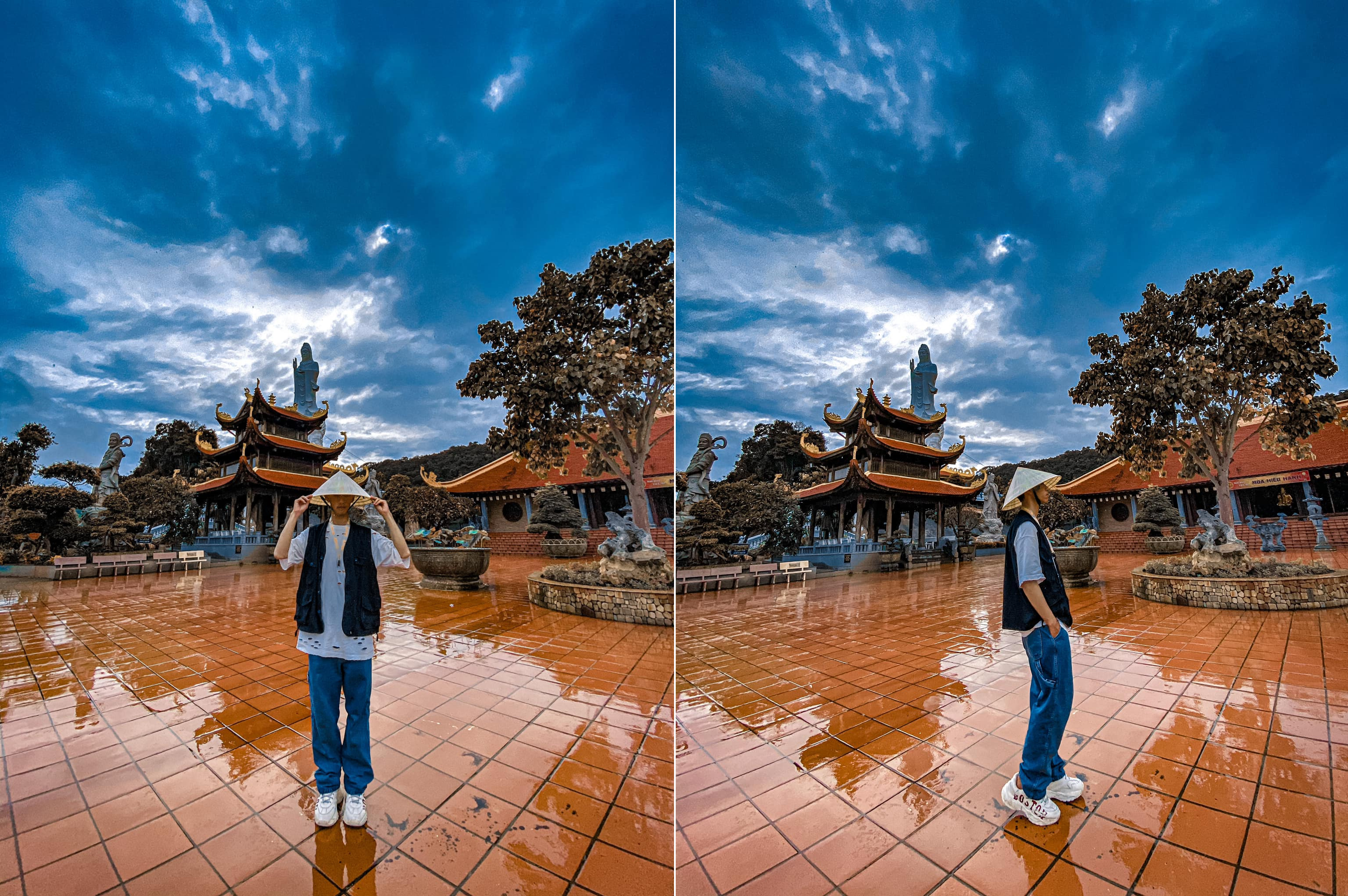Một số hình ảnh du khách check-in tại chùa Hộ Quốc