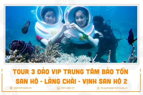 Tour 3 đảo VIP Trung tâm bảo tồn san hô - Làng Chài - Vịnh San Hô 2