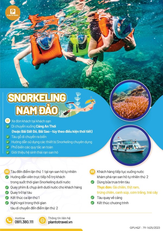 Tour snorkeling Nam đảo