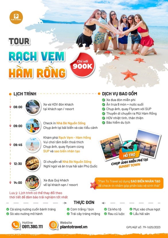 Lịch trình chi tiết tour Rạch Vẹm Phú Quốc Plan To Travel