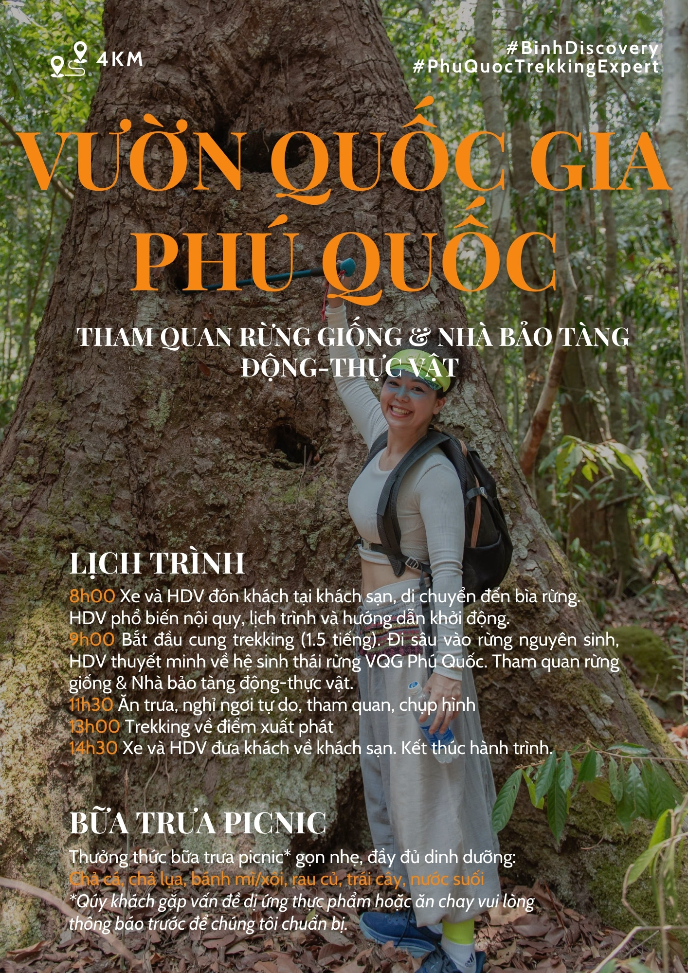 Tour Trekking Vườn Quốc Gia - Tham quan rừng Giống- Nhà bảo tàng động thực vật